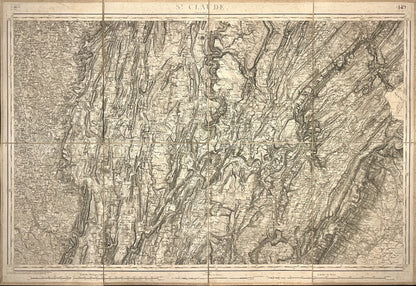 Carte Etat-Major ancienne Saint-Claude Jura