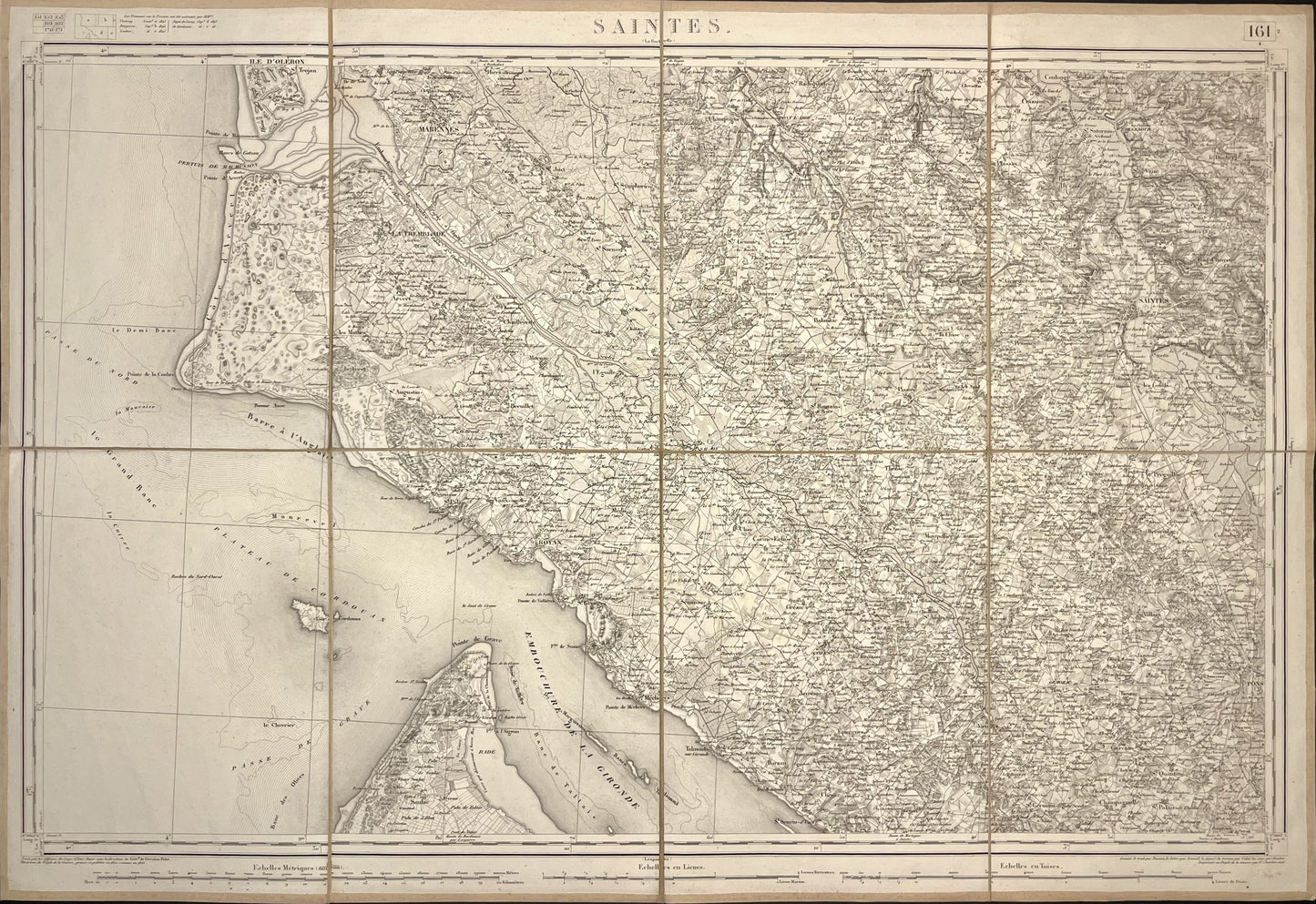 Carte Etat-Major ancienne Saintes