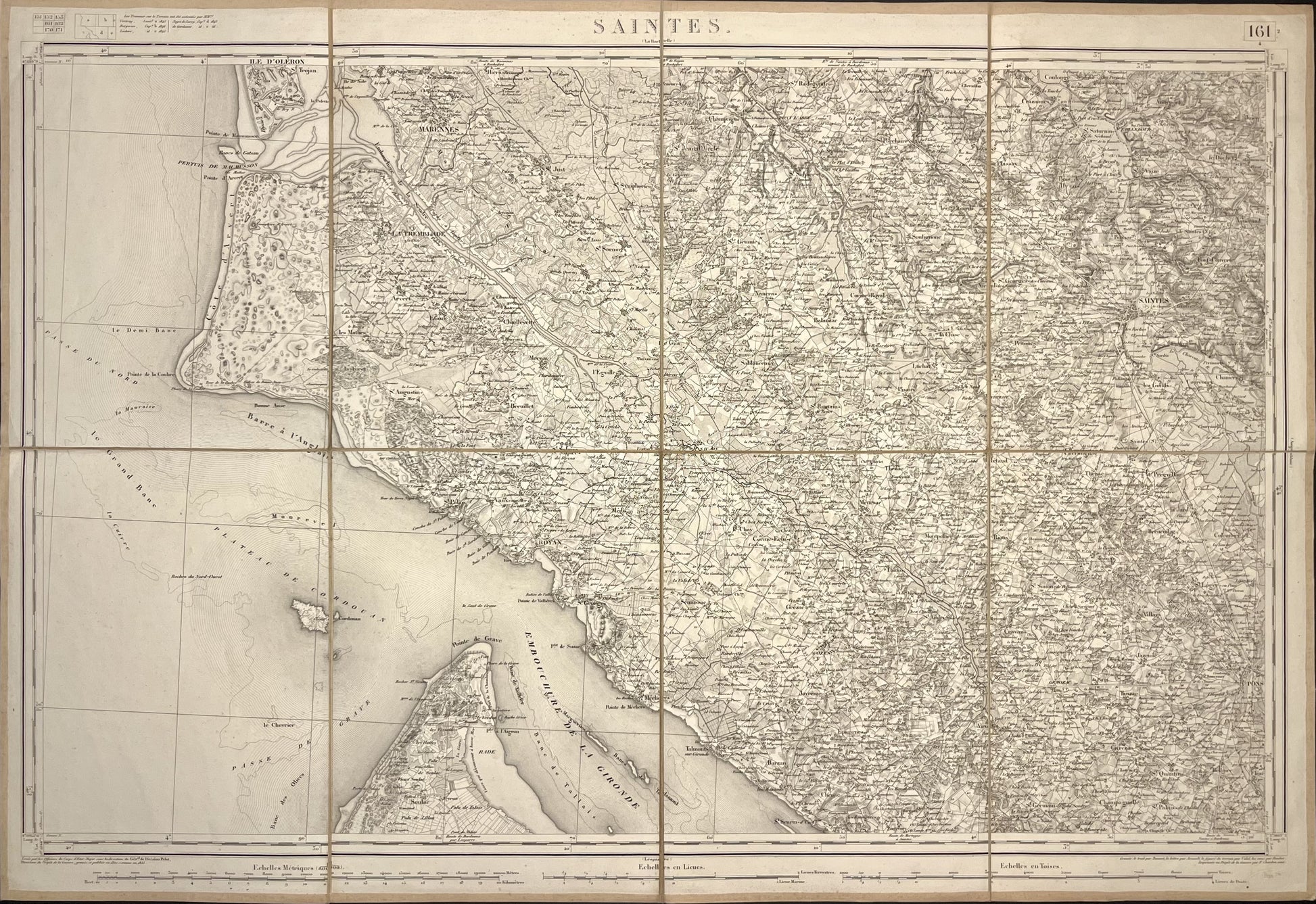 Carte Etat-Major ancienne Saintes