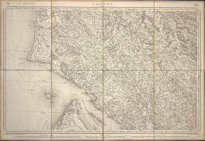 Carte Etat-Major ancienne Saintes