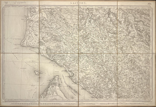 Carte Etat-Major ancienne Saintes