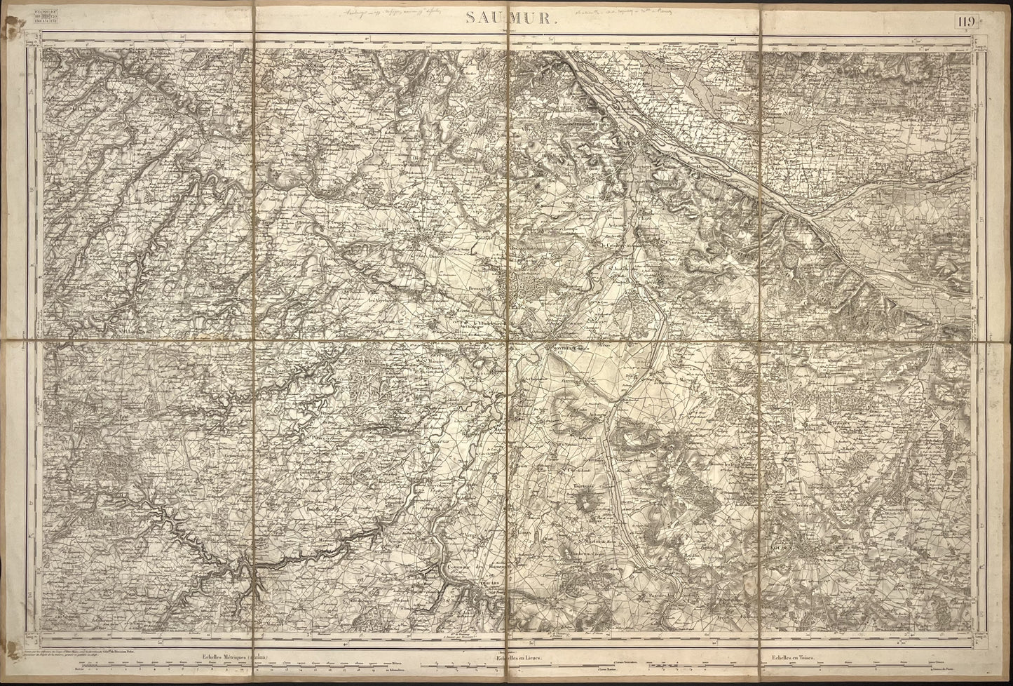 Carte Etat-Major ancienne Saumur