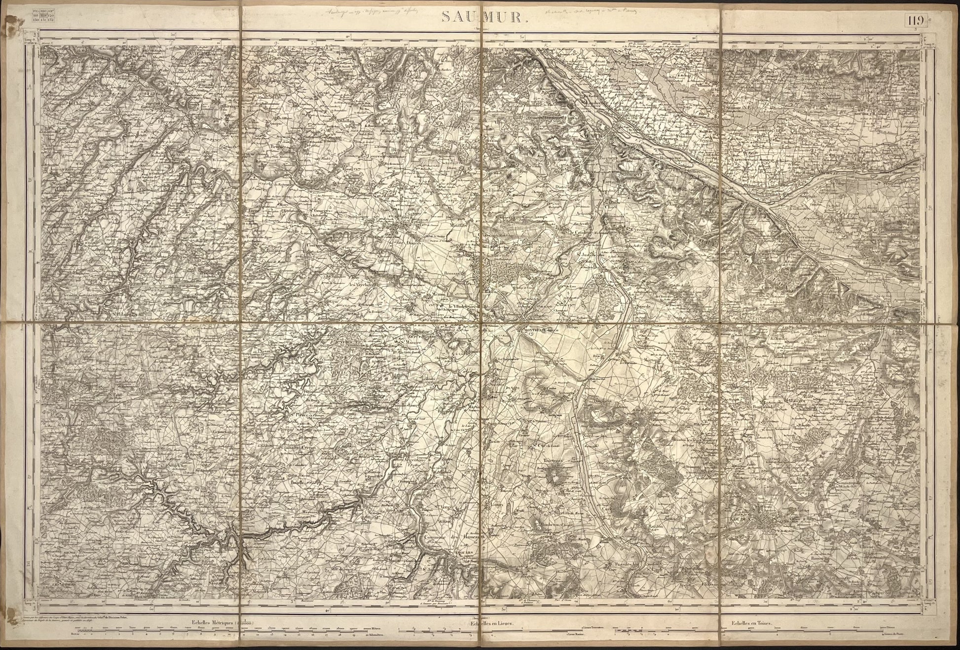Carte Etat-Major ancienne Saumur