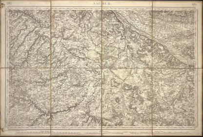 Carte Etat-Major ancienne Saumur