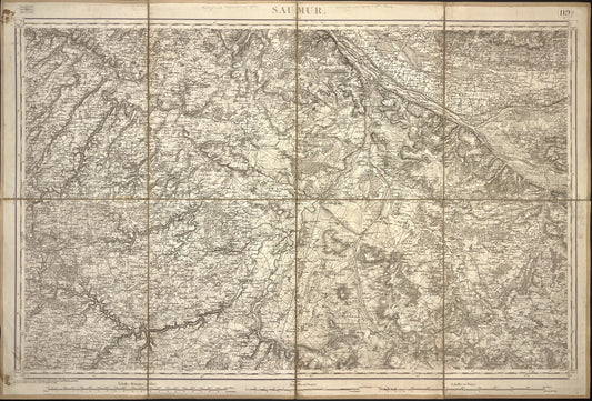 Carte Etat-Major ancienne Saumur