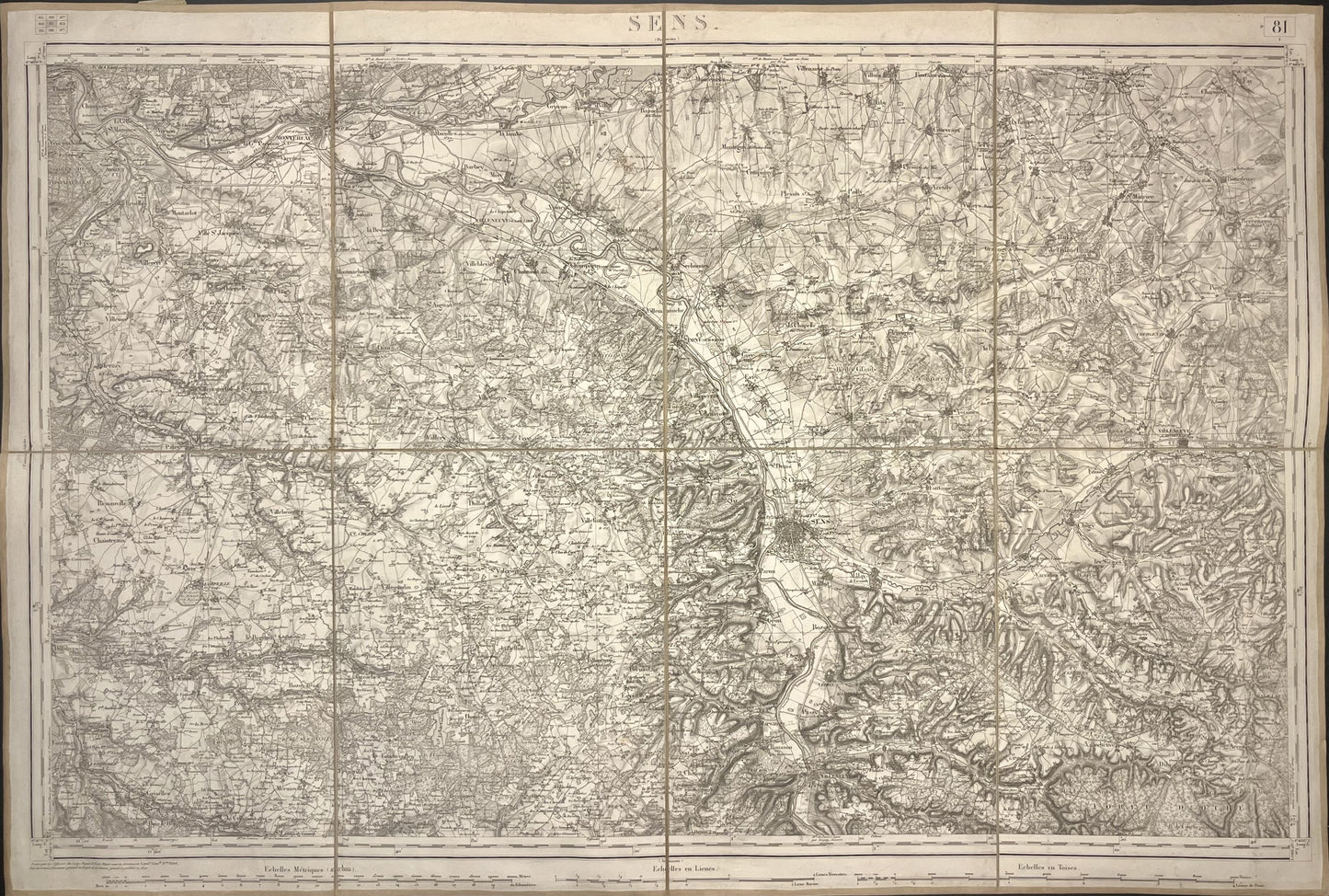 Carte Etat-Major ancienne Sens