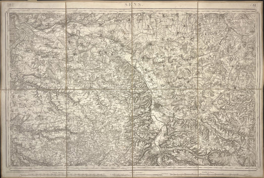 Carte Etat-Major ancienne Sens