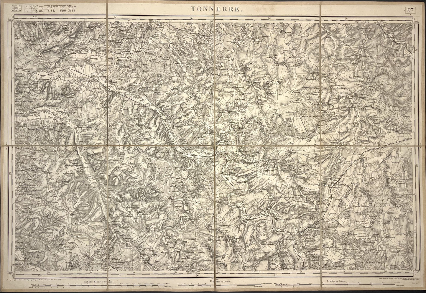Carte Etat-Major ancienne Tonnerre