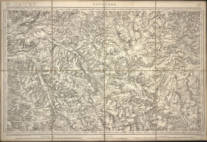 Carte Etat-Major ancienne Tonnerre