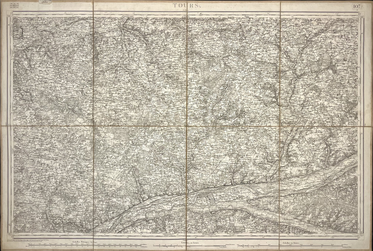 Carte Etat-Major ancienne Tours