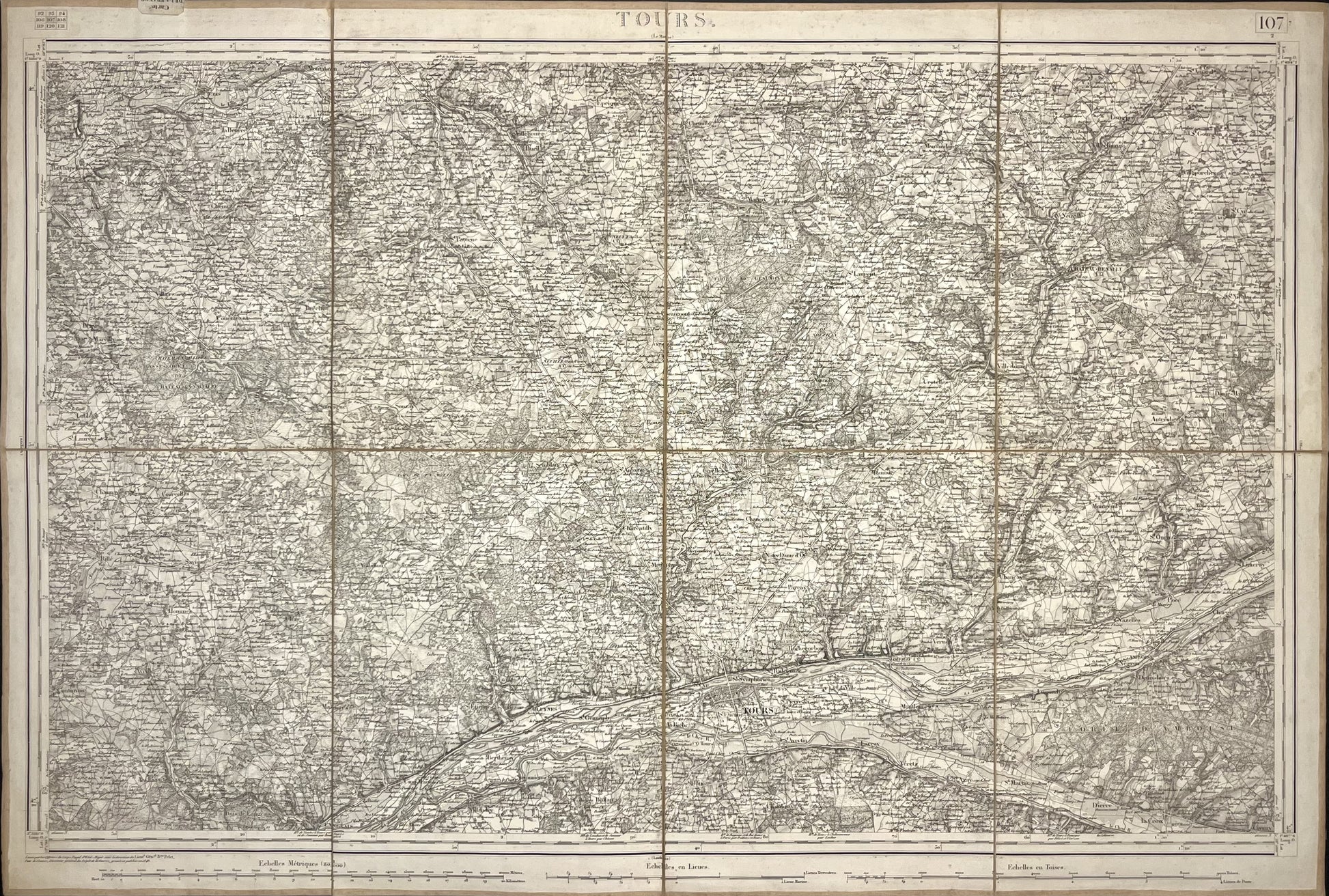 Carte Etat-Major ancienne Tours