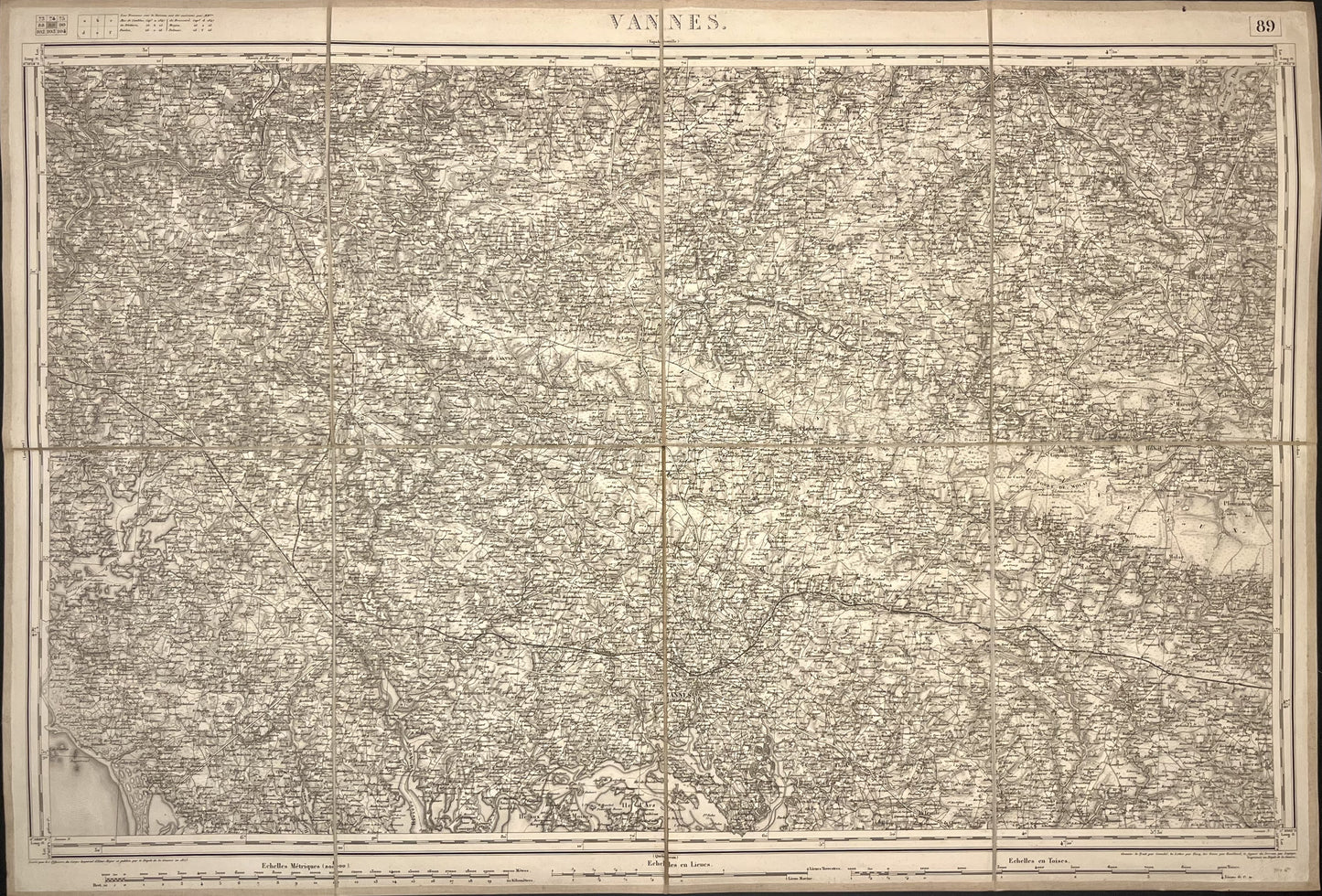 Carte Etat-Major ancienne Vannes