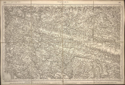 Carte Etat-Major ancienne Vannes
