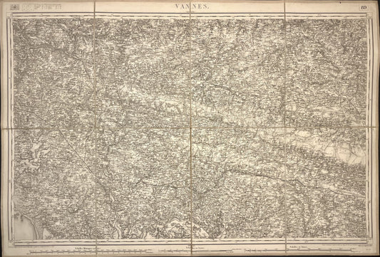Carte Etat-Major ancienne Vannes
