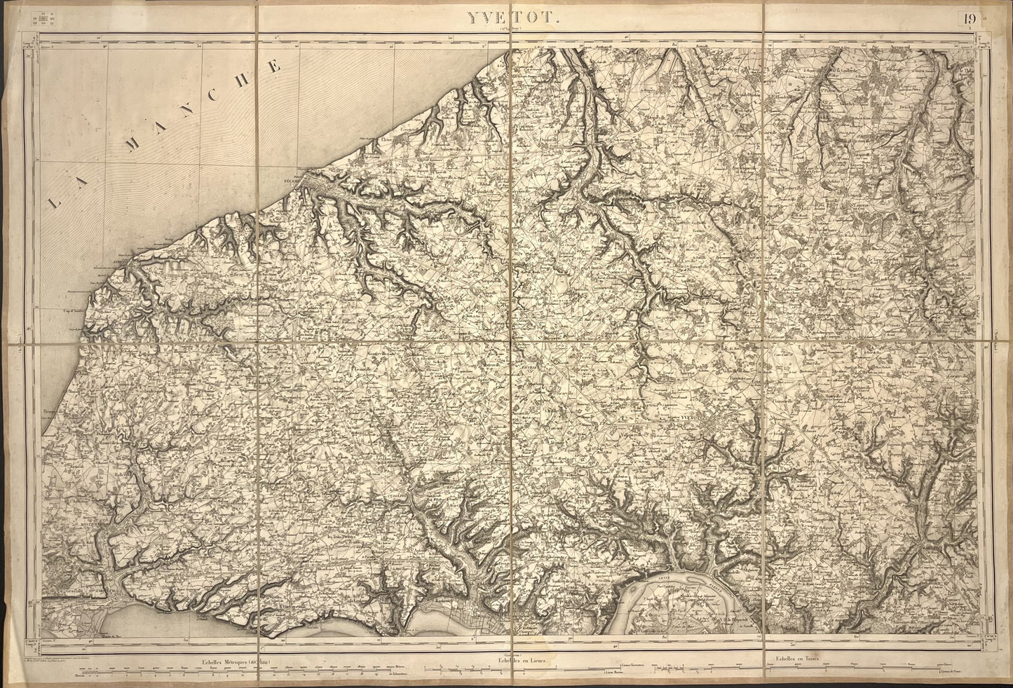Carte Etat-Major ancienne Yvetot