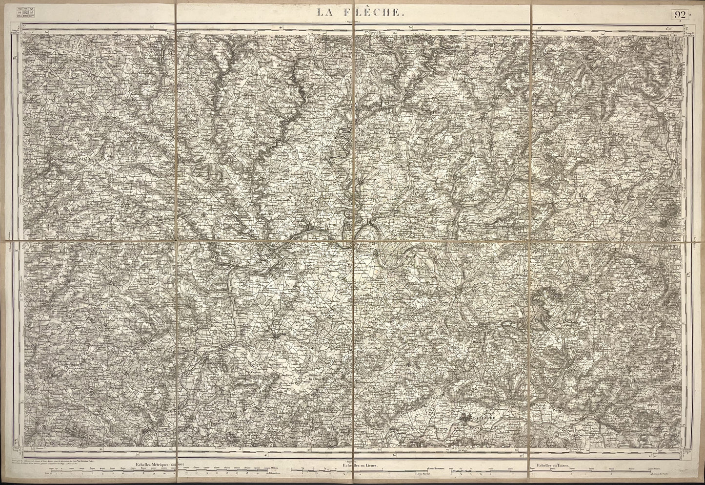 Carte Etat-Major ancienne la Fleche
