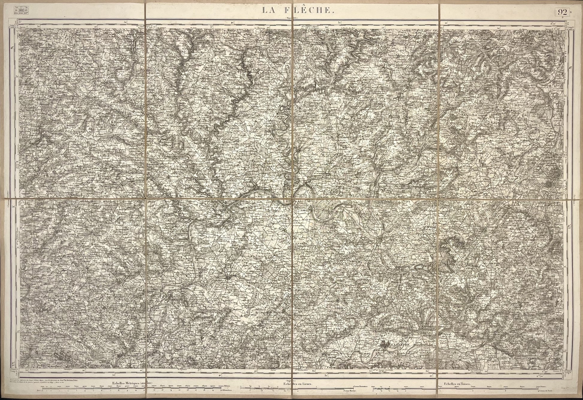 Carte Etat-Major ancienne la Fleche