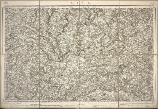 Carte Etat-Major ancienne la Fleche