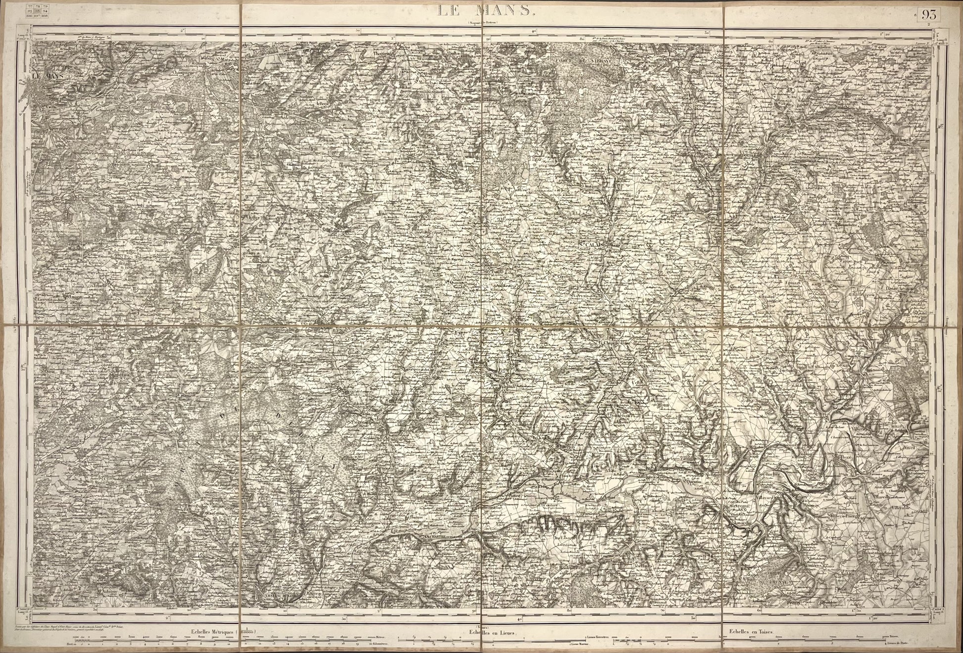 Carte Etat-Major ancienne le Mans