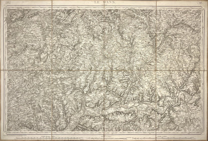 Carte Etat-Major ancienne le Mans