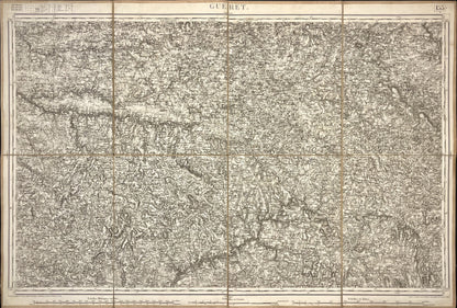 Carte Etat-major ancienne Gueret