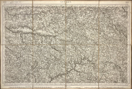 Carte Etat-major ancienne Gueret