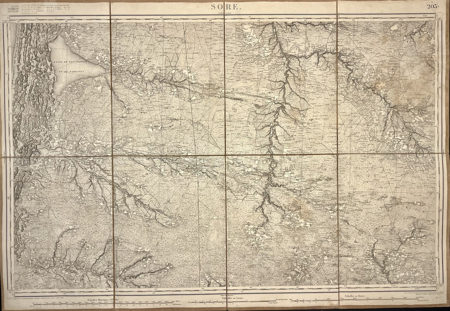Carte Etat-major ancienne Sore