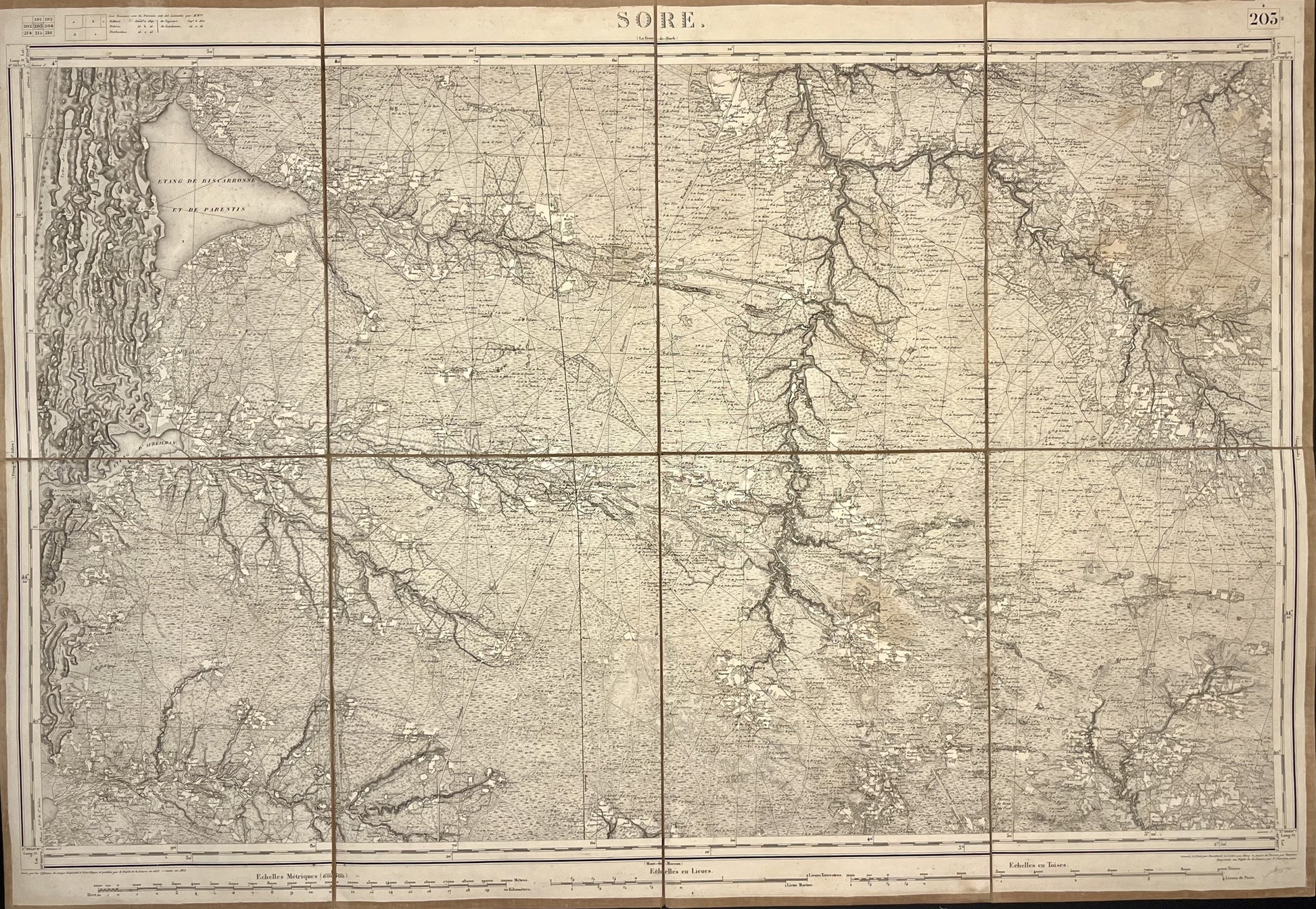 Carte Etat-major ancienne Sore