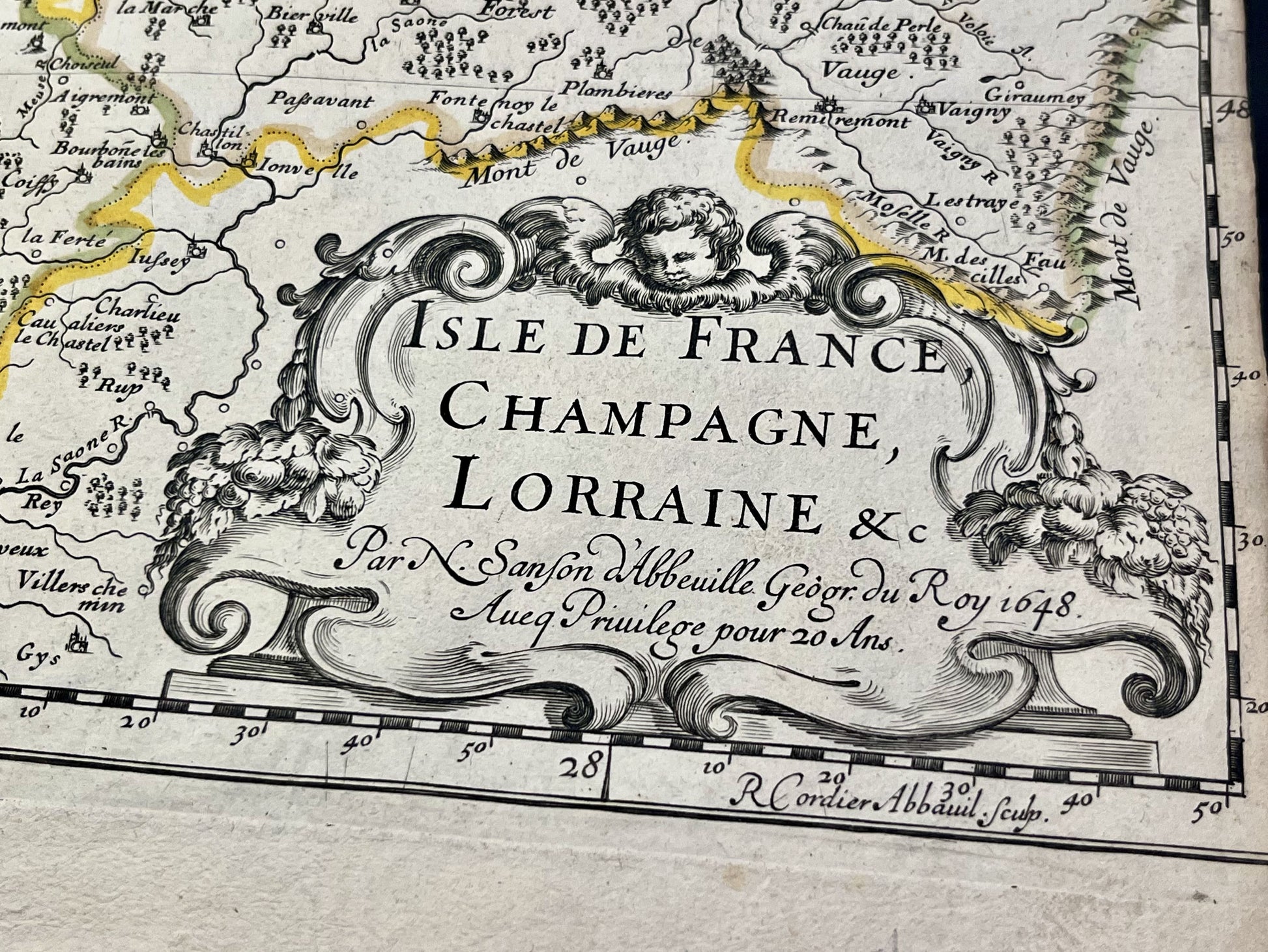 Carte Ile de France Champagne Lorraine par Nicolas Sanson