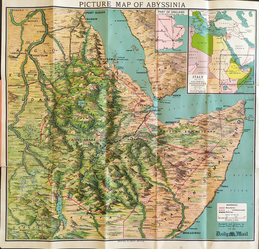 Carte Illustrée de l'Abyssinie 