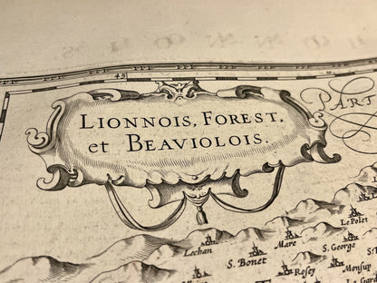 Carte Lionnois Forest et Beaujolais par Janssonius
