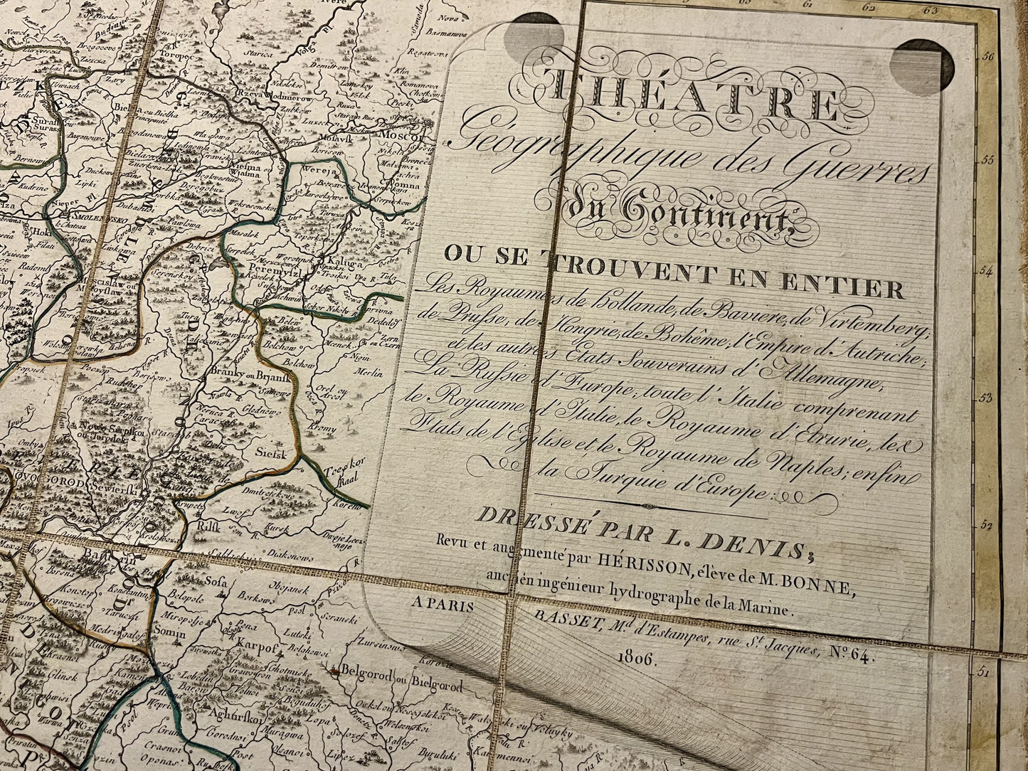 Carte Louis Denis Europe sous Napoleon