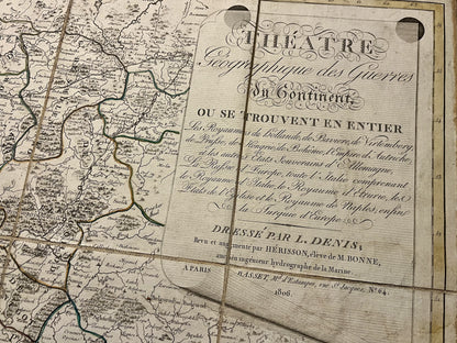 Carte Louis Denis Europe sous Napoleon