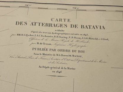 Carte Marine ancienne Batavia Indonesie