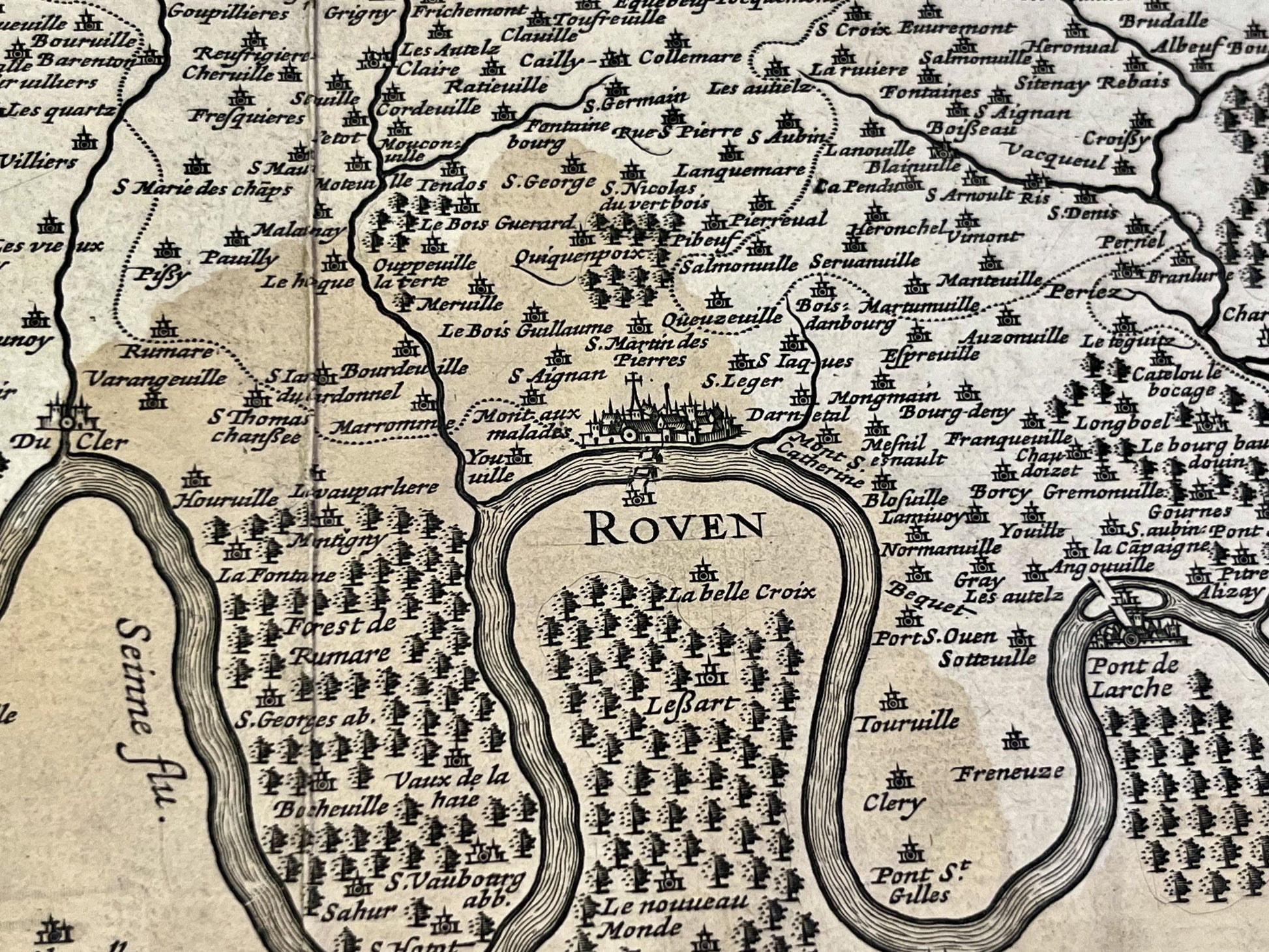 Carte Pays de Caux et Rouen