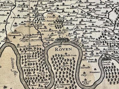 Carte Pays de Caux et Rouen