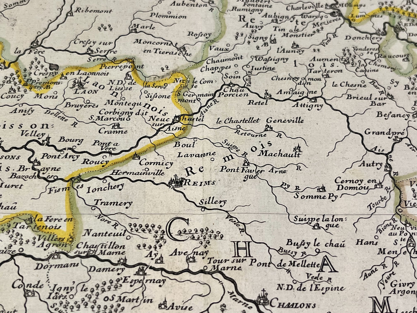 Carte Reims vintage Lorraine