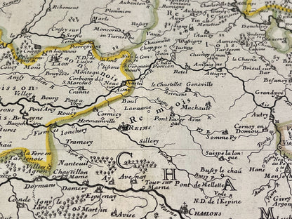 Carte Reims vintage Lorraine