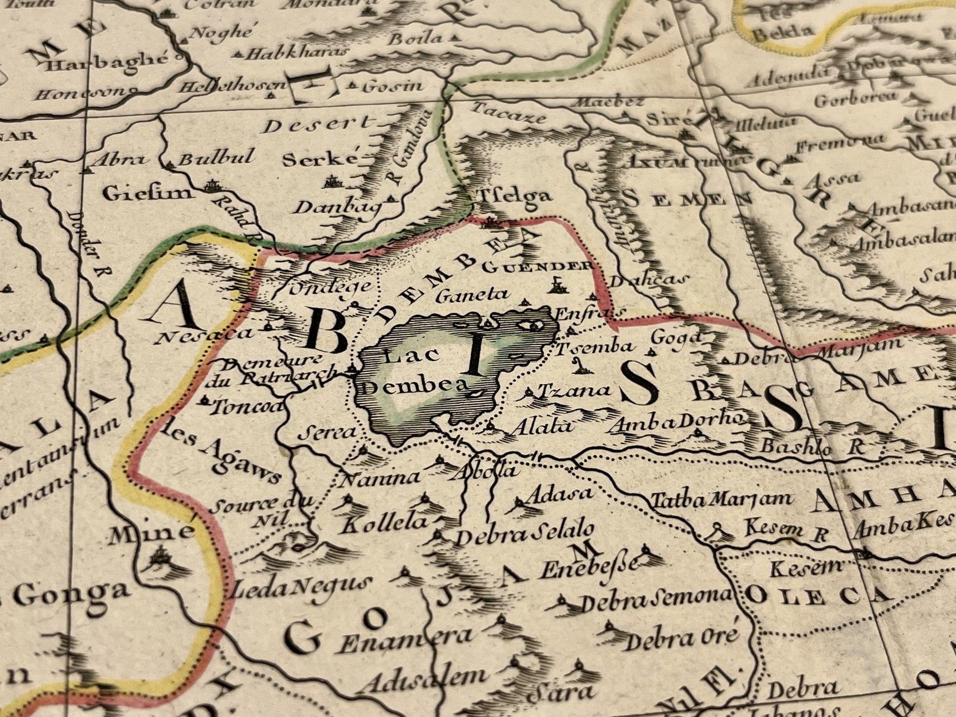Carte ancienne Abissinie Afrique