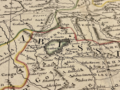 Carte ancienne Abissinie Afrique