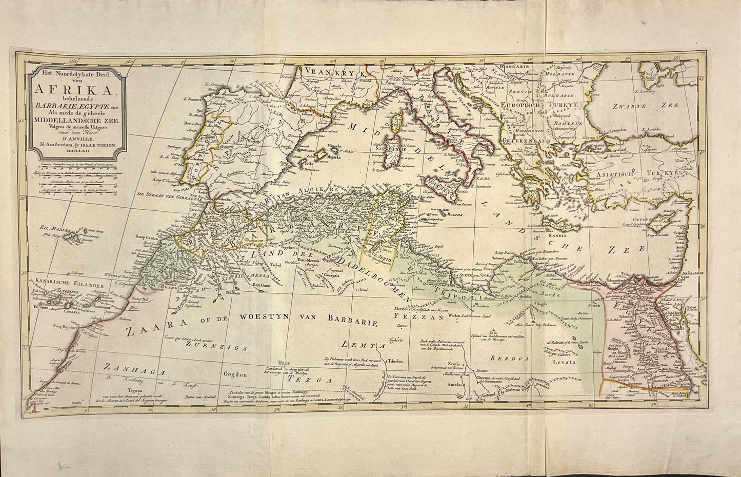 Carte ancienne Afrique du Nord