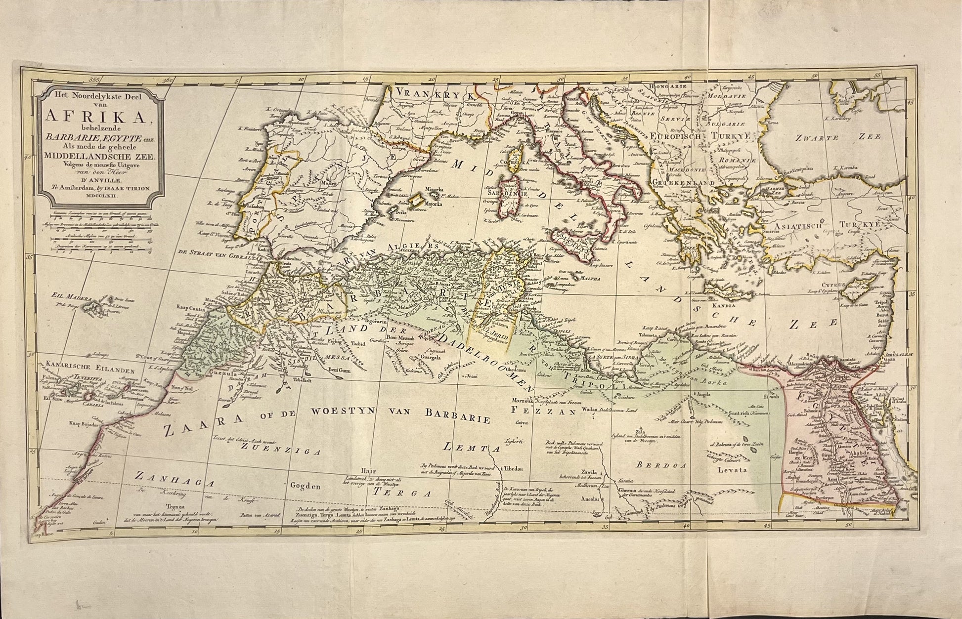 Carte ancienne Afrique du Nord