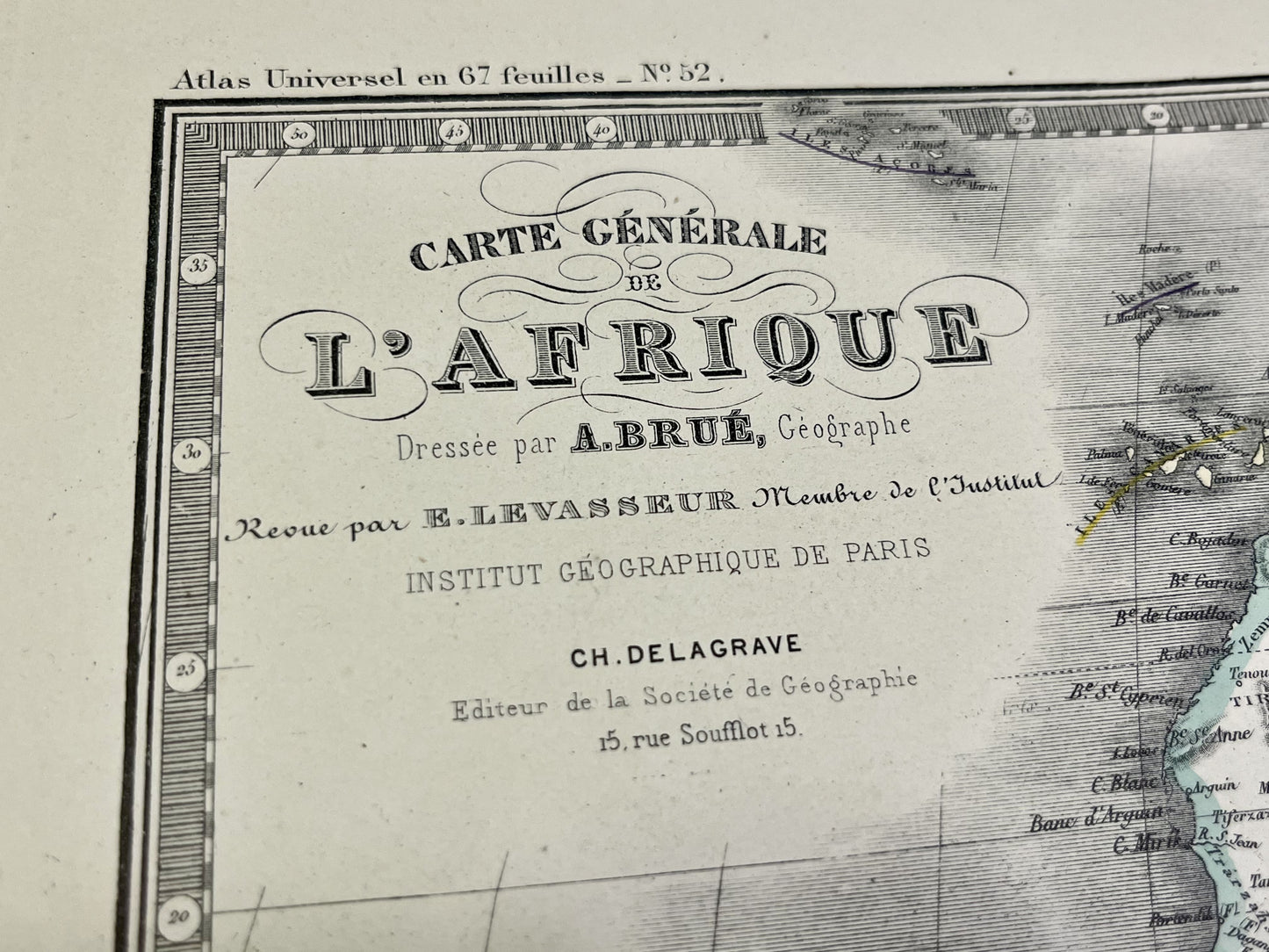 Carte ancienne Afrique par Brue