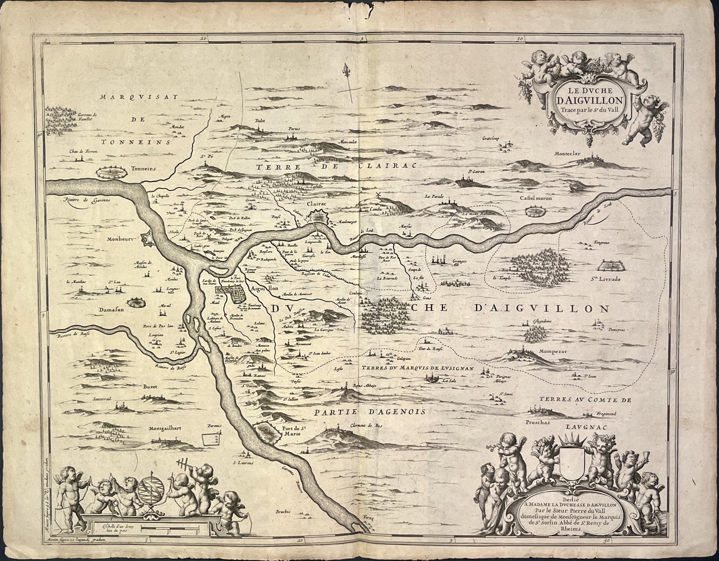 Carte ancienne Aiguillon