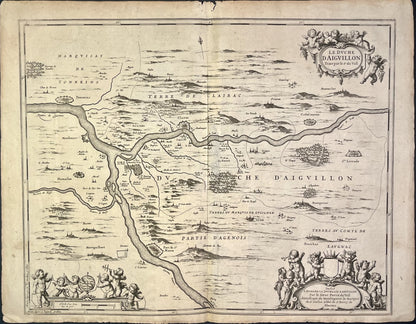 Carte ancienne Aiguillon