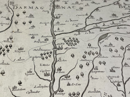 Carte ancienne Aire-sur-l'Adour
