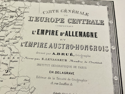 Carte ancienne Allemagne Autriche par Brue