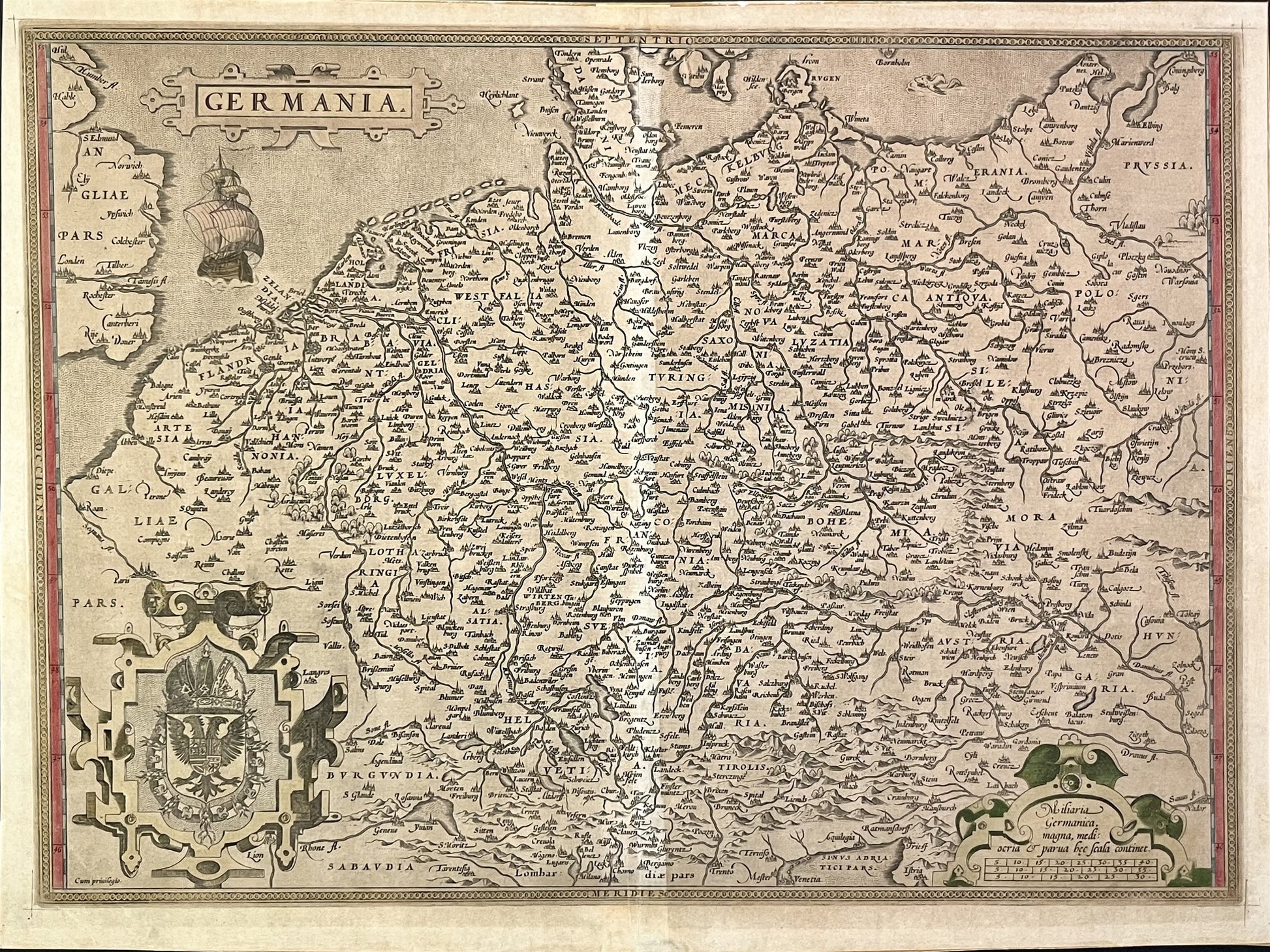 Carte ancienne Allemagne par Ortelius