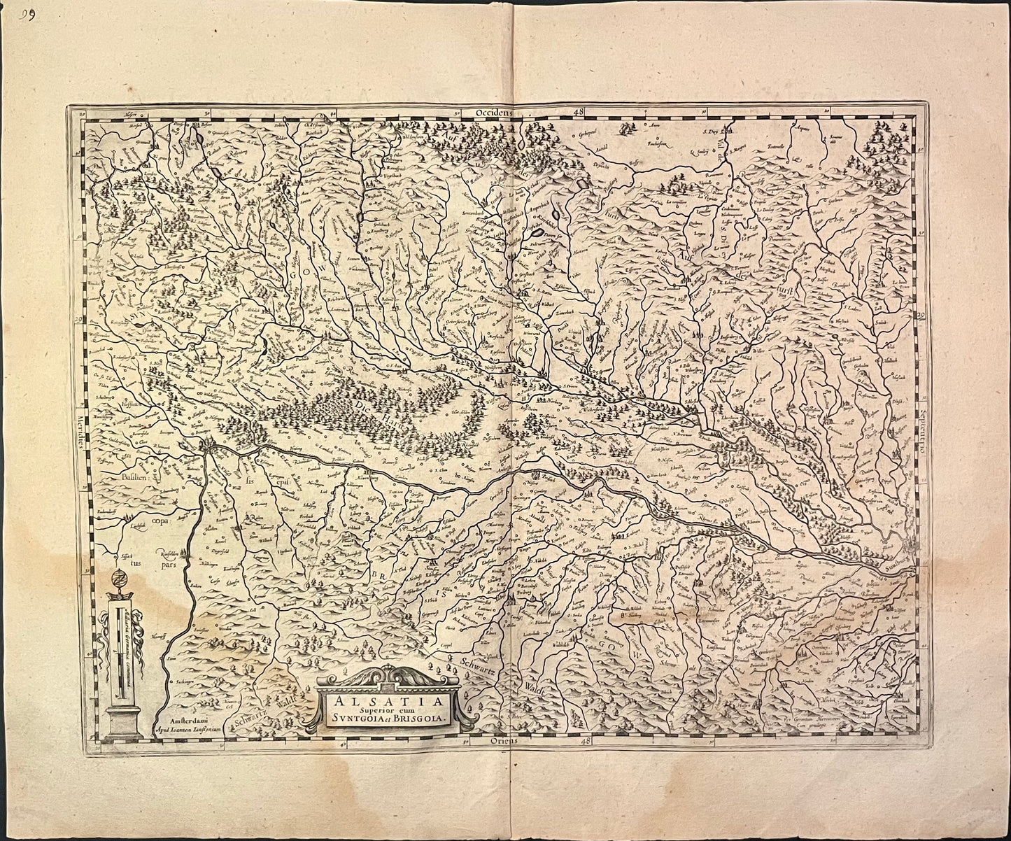 Carte ancienne Alsace par Janssonius