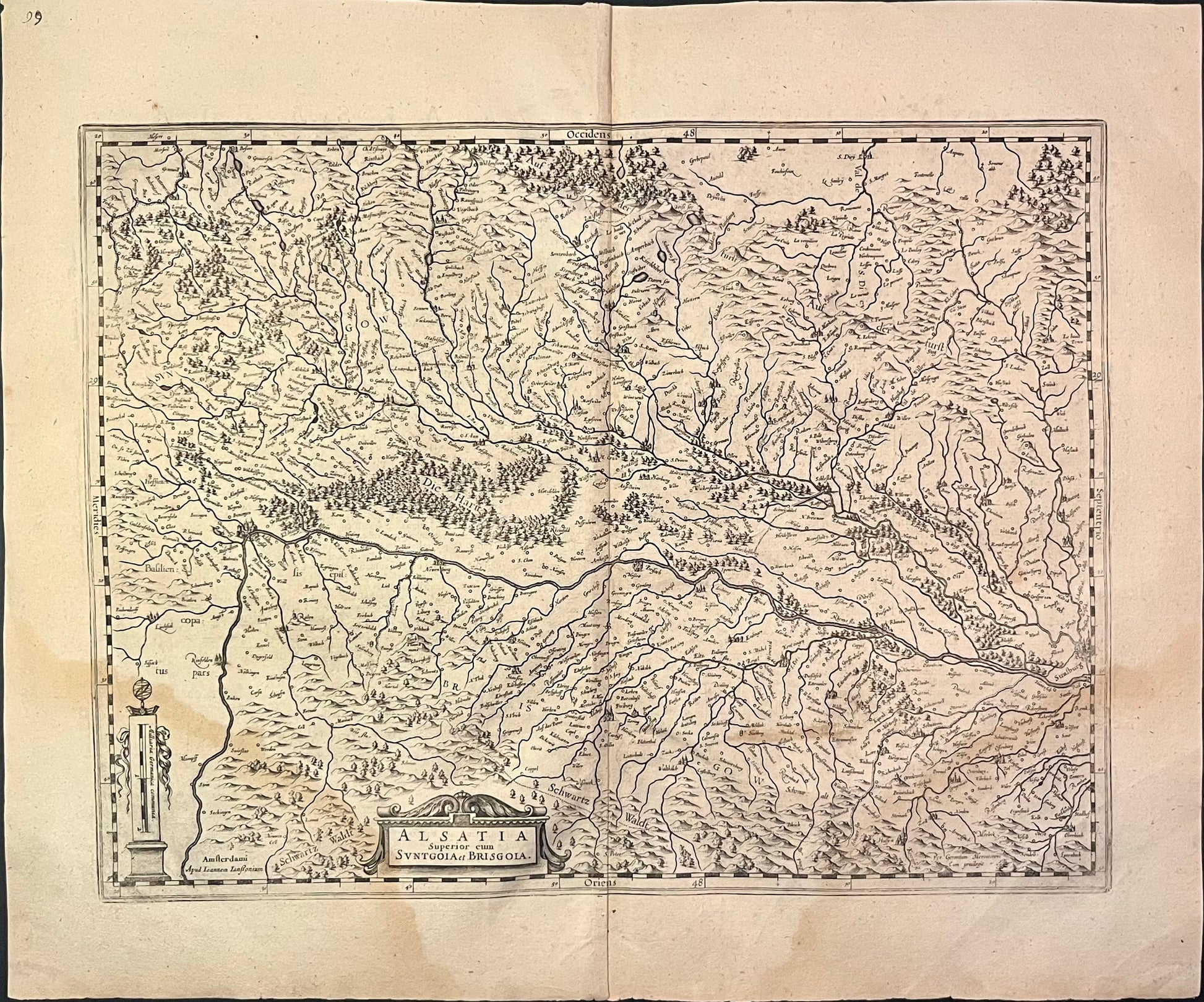 Carte ancienne Alsace par Janssonius